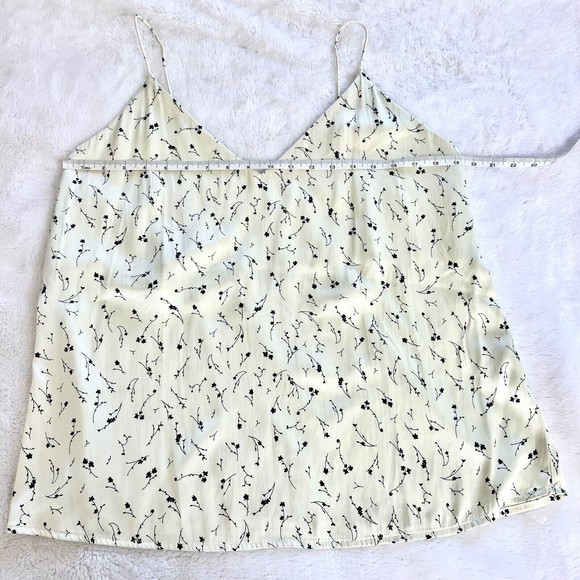 Something Navy Slip Floral Tank Top Large Yellow Floral Spaghetti Strap Cami - Picture 6 of 7